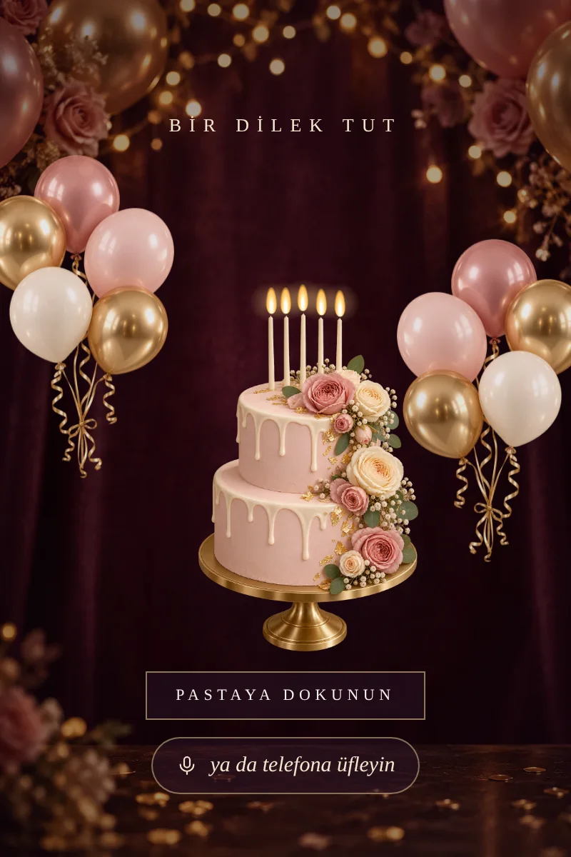 Mum Üfleme dijital davetiye örneği