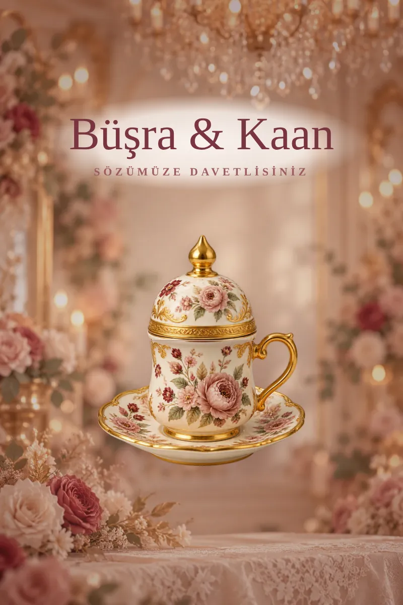 Söz Fincanı dijital davetiye örneği